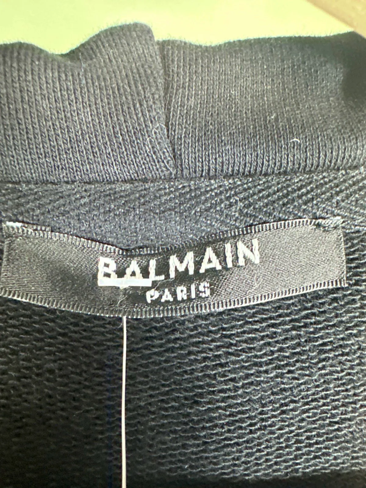Balmain Men's Embossed Logo Back Zip-Through Hoodie UK S
