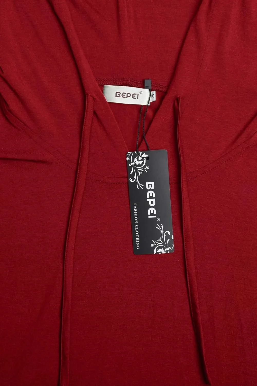 BEPEI Women Tunic Hoodies Long Sleeves Pocket Crewneck Dressy Shirts