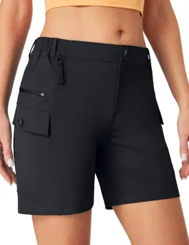 Ewedoos Womens Hiking Shorts Stretchy Cargo Shorts with Pockets Quick Dry UPF 50  Golf Athletic Outdoor Summer Shorts