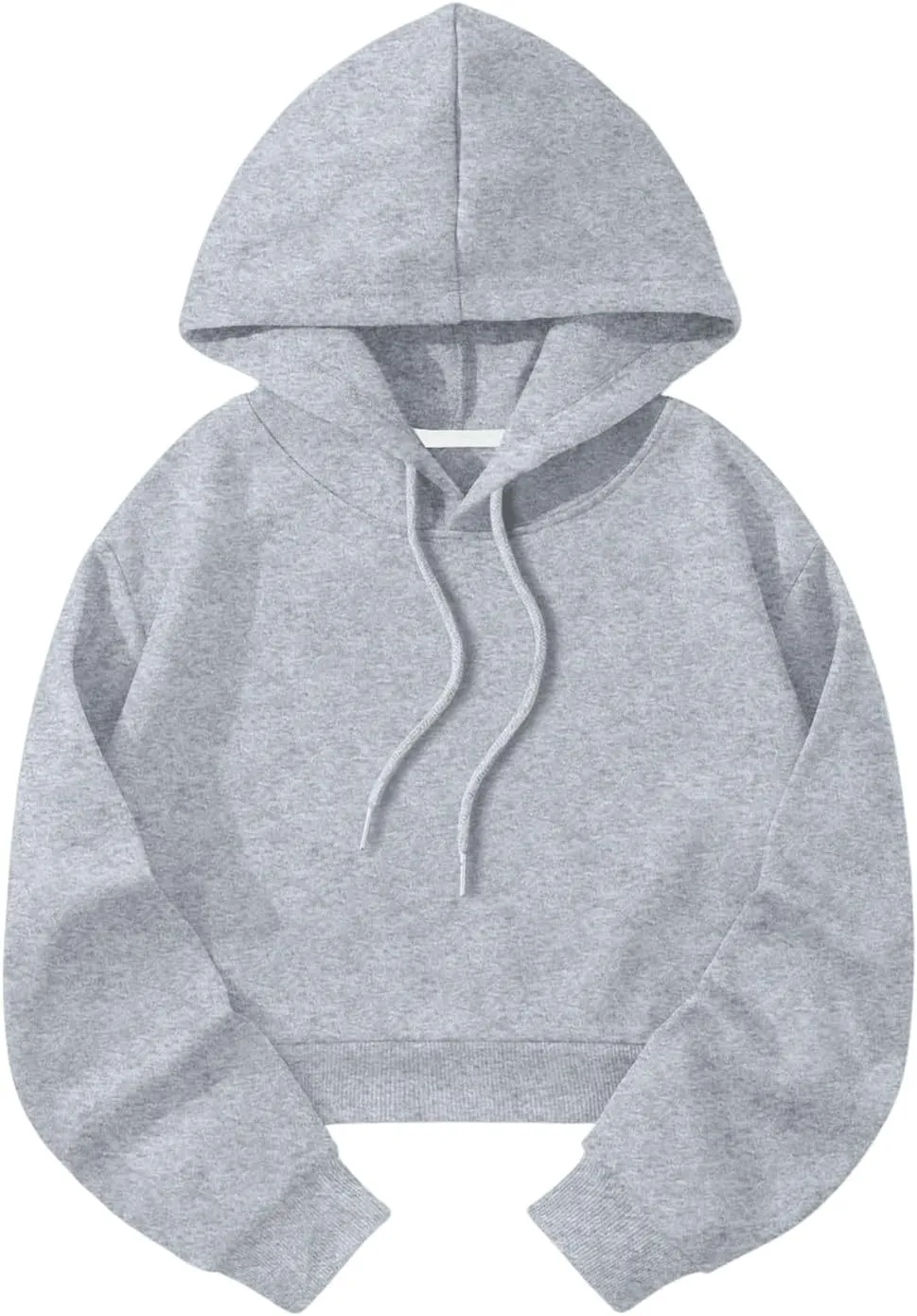 SOLY HUX Women's Cropped Hoodie Drawstring Long Sleeve Drop Shoulder Casual Sweatshirt