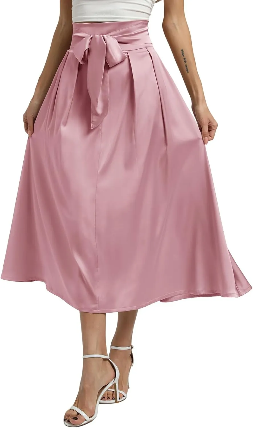Women's Flowy A Line Skirts,Work Skirts for Women,Maxi Skirts for Women with Pockets