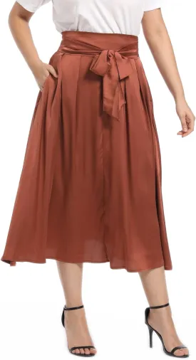 Women's Flowy A Line Skirts,Work Skirts for Women,Maxi Skirts for Women with Pockets